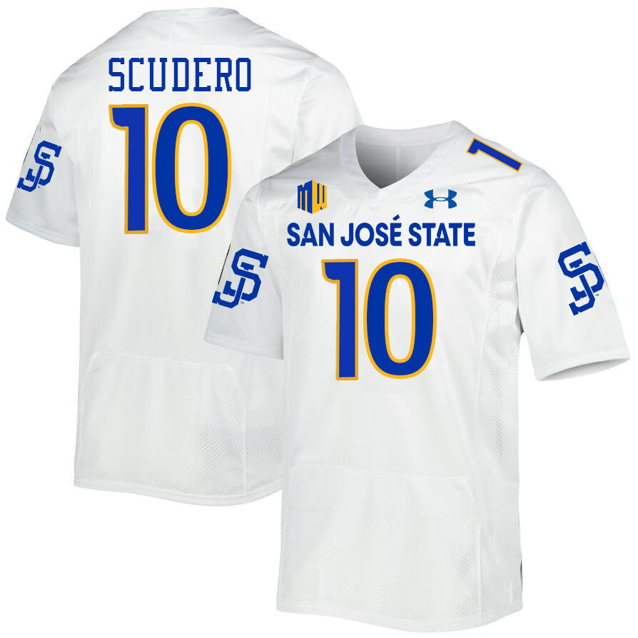 San Jose State Spartans #10 Danny Scudero College Football Jerseys,Uniforms-White San Jose State Spartans #10 Danny Scudero College Football Jerseys,Uniforms-White